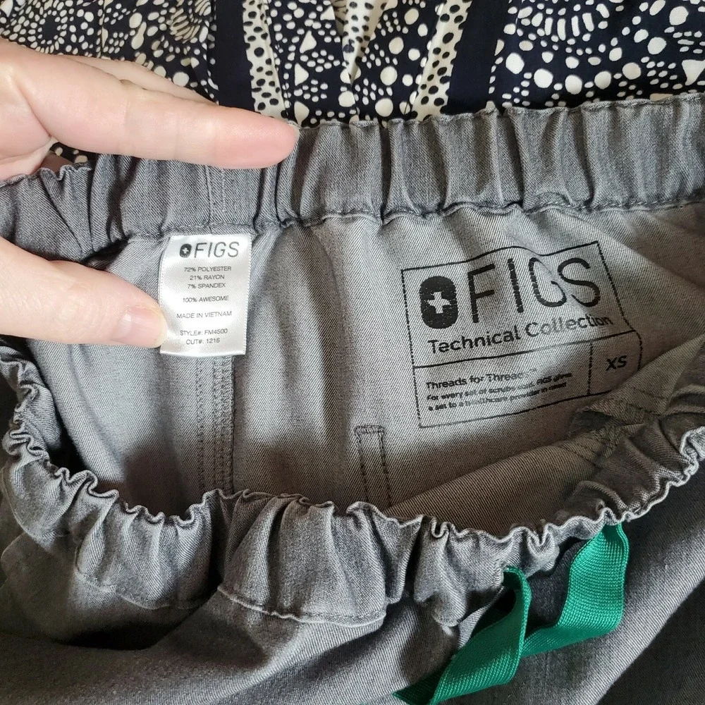 Figs Technical Collection Womens XS Grey Scrub Bottom Pants Medical Vet‎ Dentist